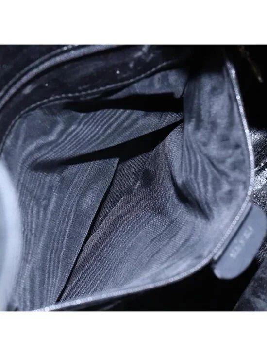 Authentic GUCCI Bamboo Shoulder Bag Suede Black Gold 001 1014 1577 - Picture 3 of 16